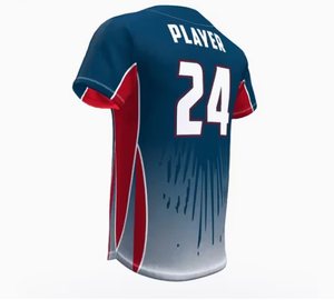 T-shirt de softball en promotion, impression par sublimation de logo personnalisé, maillot de baseball 100% polyester, séchage rapide - Product Image 5