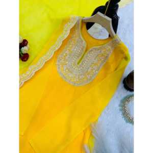 Conjunto de Top y Pantalón de Fiesta para Mujer de Diseñador y Hermoso Dupatta - Product Image 4