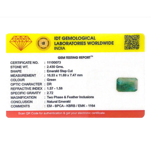 Zambian Emerald 12.15 Carat Loose Gemstone Emerald Cut Faceted for Fine Jewelry - Product Image 4