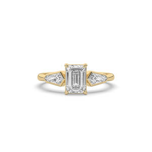 Anillo de Diamante Cultivado en Laboratorio de 1.40 Quilates, Oro Sólido de 14K y 10K, Corte Esmeralda y Forma de Cometa, Estilo Único, Joyería Fina para Mujer, Anillo Personalizado - Product Image 6