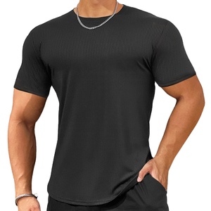 เสื้อยืดฟิตเนสสำหรับผู้ชายเสื้อยืดออกกำลังกายพิมพ์ลายน้ำหนักมากแนวสปอร์ตผ้าคอตตอนสี100% - Product Image 1