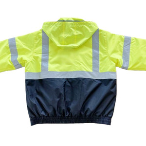 Nueva Chaqueta Cortavientos Reflectante de Seguridad de Alta Visibilidad, Transpirable, Resistente a Ácidos, Impermeable, con Bolsillos, para Trabajo - Product Image 4