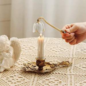 Antique Finish Decorative Brass <b>Candle</b> Stand Classic Premium Handcrafted Solid Brass <b>Candle</b> Stand Elegant Heritage Design - Product Image 3