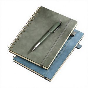 Libreta de Regalo con Espiral de PU para Negocios, en Stock, Bloc de Notas Creativo para Minutas de Reuniones, Logotipo Personalizado, Correa Simple, Venta al Por Mayor - Product Image 1