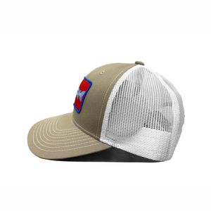 Gorra trucker vintage con parche bordado y logo, visera curva, parte trasera de malla, para pesca al aire libre - Product Image 3