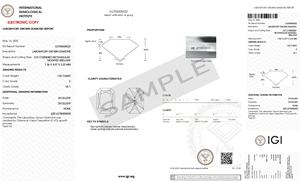 Diamante Cultivado en Laboratorio CVD de Corte Radiante Brillante de 1.02 Quilates, Color E, Claridad VS1, con Certificado IGI para Joyería Solitaria - Product Image 2