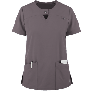 Blouse d'hôpital personnalisée de luxe OEM avec plusieurs poches en tissu polyester unisexe - Product Image 5