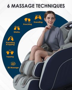 Sillón de Masaje con Mecanismo de Enfriamiento Lumbar, Rodillos Dobles para Pies, Programas Inteligentes de Masaje y Meditación, y Altavoces Bluetooth - Product Image 4