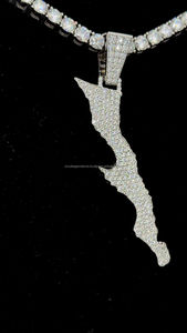 จี้สร้อยคอเพชรโมอิสรูปแผนที่เม็กซิโกจี้925เงินสเตอร์ลิงจี้แผนที่เม็กซิโกเครื่องประดับชั้นดีสำหรับผู้ชายและผู้หญิง - Product Image 4