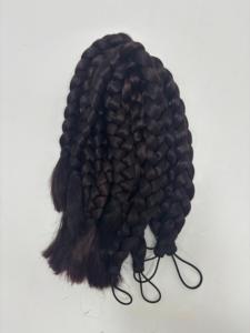 Extensiones de Cabello Trenzadas Hechas a Mano con Diseño de Flor de Loto, Color Castaño Oscuro Natural, para Disfraces, Moda, Salón de Belleza y Accesorios de Estilismo - Product Image 2