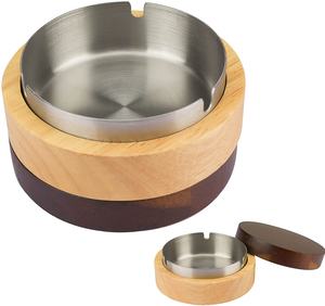 King-vajilla de cocina internacional, Cenicero redondo personalizado de acero inoxidable, decorativo, moderno, con tapa - Product Image 6