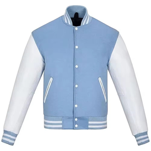 เสื้อแจ็คเก็ตบอมเบอร์ปักลายตามสั่ง ขายส่ง เสื้อแจ็คเก็ตเบสบอลแบบ Letterman สำหรับผู้ชาย เสื้อแจ็คเก็ตบอมเบอร์ Varsity ผ้าขนสัตว์ เสื้อผ้าสตรีทแวร์ - Product Image 1