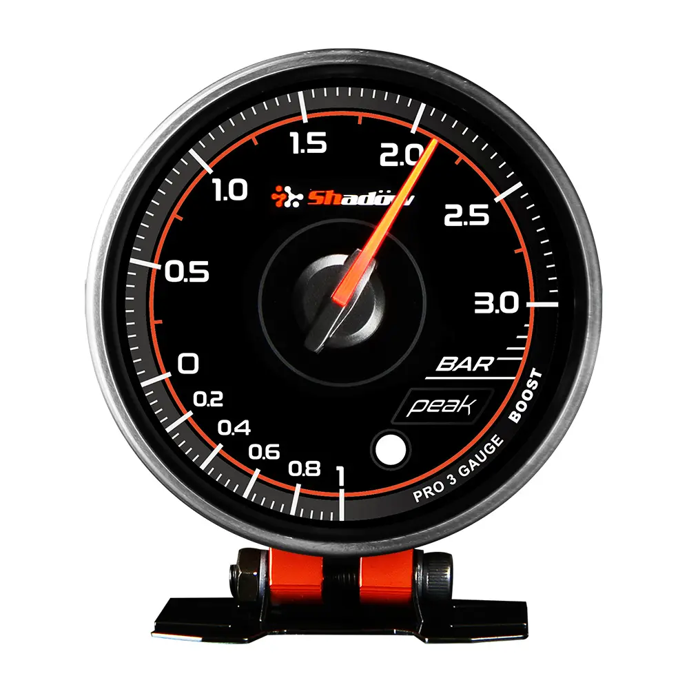Accurate and Reliable Race Car Gauges 2 inch 52mm and Smoked Black face Shadow 3 Bar Diesel and Digital Boost Gauge