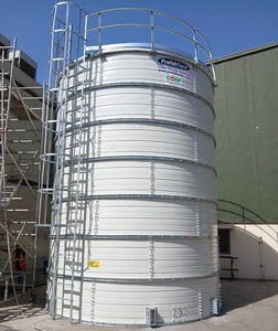 Réservoirs préfabriqués 100m³ en acier ondulé avec revêtement PVC, capacité de production de 10000L/heure, 1000kg pour DM PrefabTank - Product Image 1