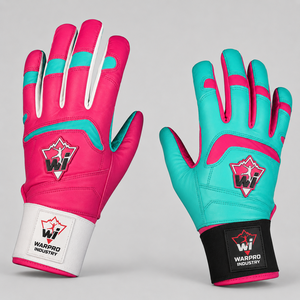 Gants de frappe de baseball haute performance, paume en cuir confortable, résistants à la transpiration, pour entraînement professionnel et matchs. - Product Image 1