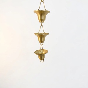 High Quality Decorative Copper <b>Brass</b> Bell Shape Rain Chain <b>Gutter</b> For Outdoor Garden Home Water Feature At Affordable Price - Product Image 2