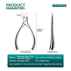 MORJE Surgical Stainless Steel <b>Nail</b> Clipper 12.5 MM Flat Jaw Straight Blade Sharp Tip For Finger Adult Simple Style <b>Nail</b> <b>Tool</b> - Product Image 4