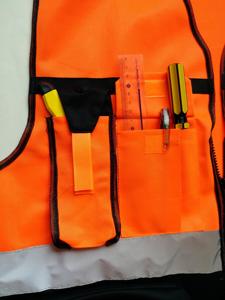 Gilet de sécurité haute visibilité couleur personnalisée avec poche pour travaux routiers nocturnes, logo personnalisé - Product Image 4
