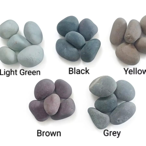 MMArt Galets de rivière naturels, pierres de rivière, différentes couleurs, en vrac, forme variée, 20 lb, finition polie, non toxique, durable, écologique - Product Image 1