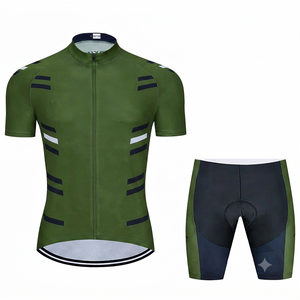 Conjunto de ciclismo profesional personalizado para hombre y mujer, manga corta, cremallera completa, ropa de ciclismo transpirable, de secado rápido y ajuste deportivo. - Product Image 1