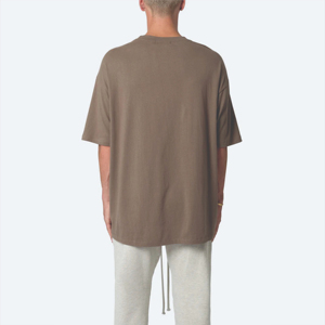 เสื้อยืดสตรีทแวร์ทรงโอเวอร์ไซส์ ยูนิเซ็กซ์ ผ้าฝ้าย 100% เนื้อหนา ระบายอากาศได้ดี เป็นมิตรกับสิ่งแวดล้อม ไหล่ตก  ไม่มีลาย  สำหรับใส่โลโก้ - Product Image 2