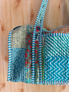 Wholesale Lightweight Open Solid Color <b>Patchwork</b> Quilted Tote <b>Bag</b> Large Capacity Cotton Shoulder Handbag for Women - Product Image 5