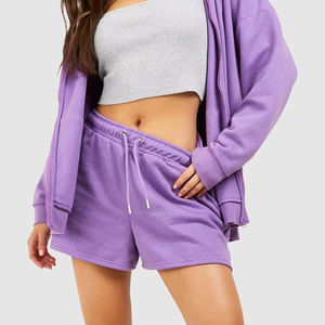 Shorts de Verano a Cuadros para Mujer, Cintura Alta Elástica, Marca Privada, Felpa de Algodón, Casuales, Transpirables, con Bolsillos Laterales, Nueva Colección - Product Image 3