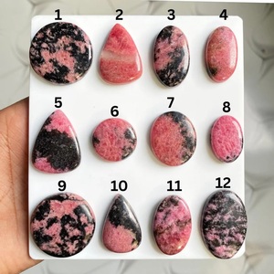 Wholesale Natural Pink Rhodonite Cabochon Loose Gemstone Oval Pear Round <b>Cushion</b> Shape for Silver Jewelry Making - Product Image 3