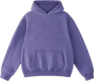 Sudadera con Capucha Unisex Azul Claro, Modelo 2026, Corte Holgado, Felpa de Algodón, Diseño Casual con Bolsillos, Color Sólido, para Otoño - Product Image 6