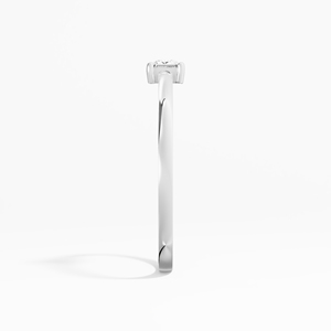 Anillo de Compromiso Solitario con Moissanita Corte Princesa de 0.10 Ctw, Plata de Ley 925, Chapado en Oro de 14K/18K, Certificado por Terceros - Product Image 2