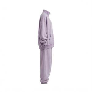 Ensemble de survêtement beige pour femme, deux pièces, haut à capuche et pantalon, en molleton antibactérien, manches longues, décontracté - Product Image 5