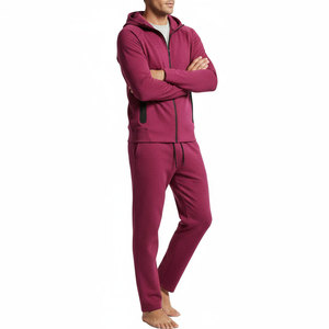 Custom Winter Two-Piece Sweatpants <b>Hoodie</b> Set Men's Tracksuits Unisex Casual <b>Lightweight</b> 100% Cotton Solid Quick Dry Tracksuit - Product Image 1