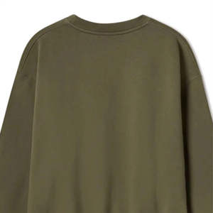 เสื้อสเวตเชิ้ตคอกลมสีเขียวมะกอก ทรงปกติ ใส่ได้ทั้งชายและหญิง ดีไซน์คัลเลอร์บล็อก ผ้าถัก สวมใส่สบายๆ สำหรับฤดูใบไม้ร่วง แขนยาว ผ้าฝ้าย 100% - Product Image 4