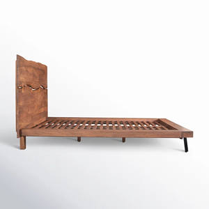 Meubles de chambre à coucher modernes et luxueux pour la maison, lits en teck massif, taille king et queen - Giddens - Product Image 4