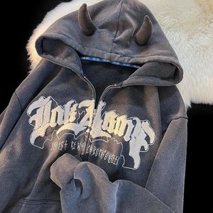 Sudadera con capucha de algodón premium de 450 gramos, forro polar vintage, logotipo personalizado en relieve, bordado 3D, estilo streetwear, corte holgado. - Product Image 1