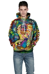 Sudadera con Capucha Holgada de Moda, con Estampado Digital 3D Africano, 100% Poliéster, de Secado Rápido, para Otoño, Venta al Por Mayor - Product Image 4