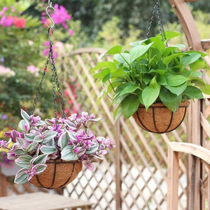 Natural Coconut Coir Fiber Wall Hanging Pot Basket for Home <b>Garden</b> Flowers Biodegradable Eco-Friendly Planter Wholesale Vietnam - Product Image 2