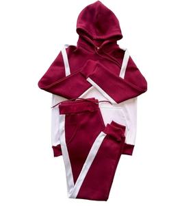 Survêtements unisexes 100% coton polyester avec col à capuche et poignets côtelés, survêtements unis personnalisables, survêtement pour homme grande taille - Product Image 1