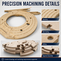 Pièces usinées en bois densifié stratifié sur mesure pour usine OEM, densité ~0,95 g/cm, résistance à la compression de 200 MPa pour