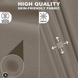 เสื้อเดินป่าสำหรับผู้ชาย ออกกำลังกาย แห้งเร็ว น้ำหนักเบา เสื้อวิ่ง เสื้อเดินป่า 100% โพลีเอสเตอร์ เสื้อเดินป่าสำหรับผู้ชาย - Product Image 5