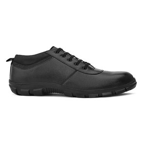 Men Leather Steel Toe Safety Shoes Lace-up Anti-smashing <b>Waterproof</b> Breathable Mesh Rubber Outsole EVA Midsole Construction <b>Work</b> - Product Image 4