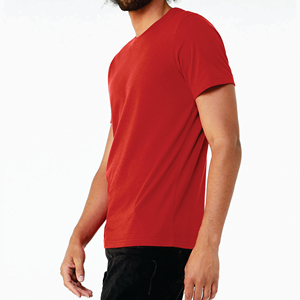 เสื้อยืดผู้ชายสีดำผ้าฝ้ายเรียบ แขนสั้น คอกลม ทรงปกติ สวมใส่สบาย - Product Image 5