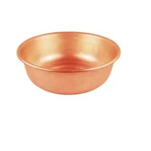 Cuenco octogonal de cobre martillado, cuenco geométrico de metal para ensalada, cesta de frutas contemporánea para mesa, vajilla. - Product Image 6