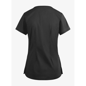 Ensemble d'uniformes médicaux pour femmes : Blouse et pantalon de travail extensibles à manches courtes pour infirmières et personnel hospitalier - Product Image 3