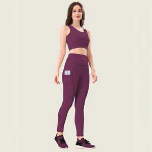 Leggings de yoga décontractés taille haute pour femmes, moulants, en Spandex/Nylon/Coton brossé, longueur cheville, effet push-up, pour le fitness - Product Image 5