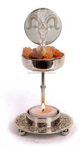 Brûleur d'encens en métal réglable en hauteur avec bol amovible - Product Image 3