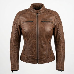 Customized Women's Leather <b>Biker</b> <b>Jacket</b> | Slim Fit Fashion | Bespoke Service - Product Image 1