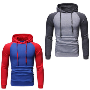 Sweat-shirt à capuche oversize de qualité supérieure, pull tricoté à manches longues, sweat-shirt bicolore streetwear pour homme - Product Image 1