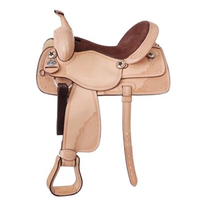 Silla de Montar Western de Cuero Suave y Algodón Hecha a Mano con Árbol de Plástico, Diseño Profesional Duradero y Herrajes Personalizados - Product Image 6