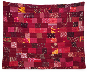 Tissu patchwork recyclé avec couture Kantha pour textiles de maison, couvre-journaux, housses de coussin et projets d'artisanat - Product Image 1